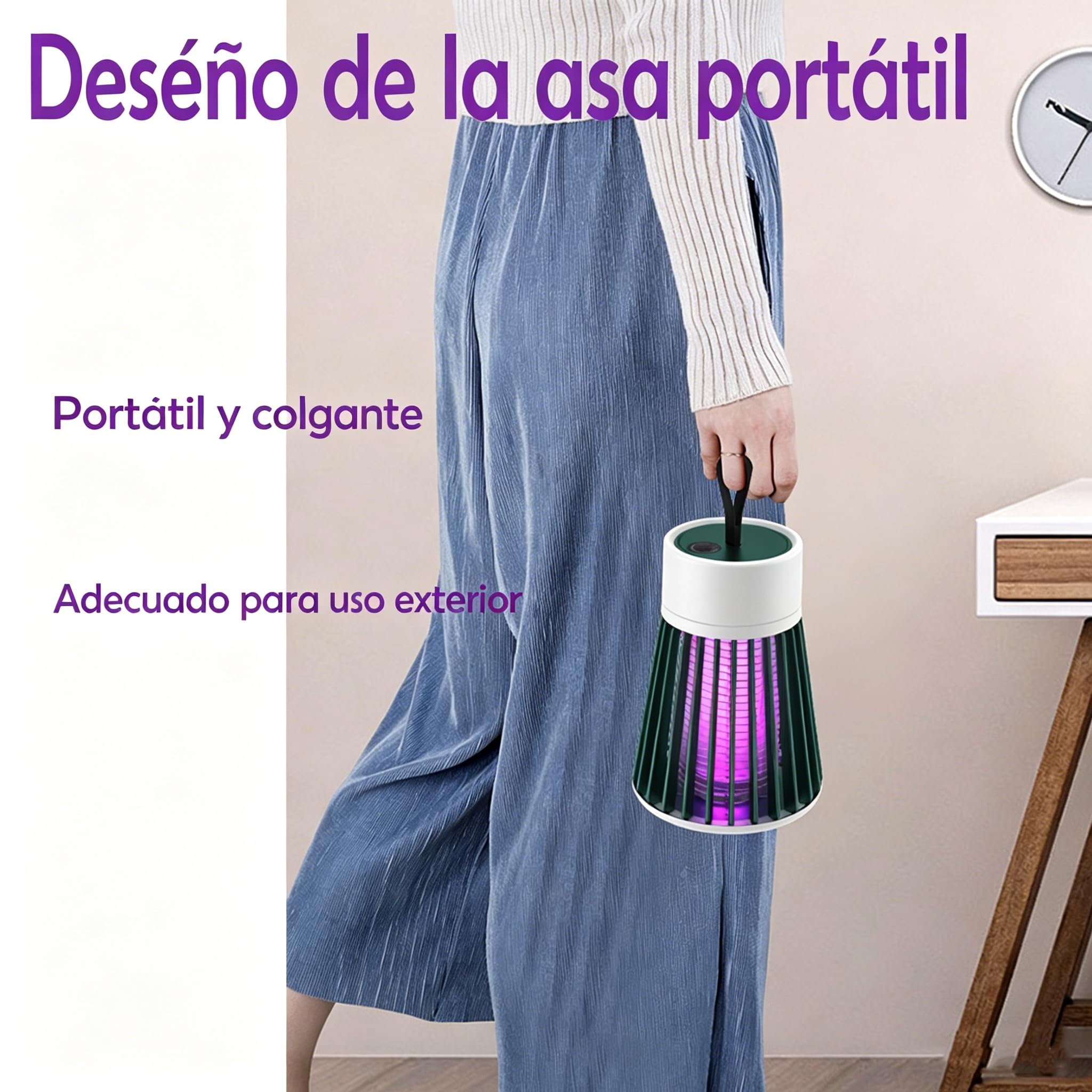 Zapfie Antimosquitos, LáMparas Antimosquitos Recargable USB Antimosquitos para Camping, Adecuado para Acampar Al Aire Libre, para El Dormitorio Y para La Sala De Estar; Apto para Todos (2pcs)
