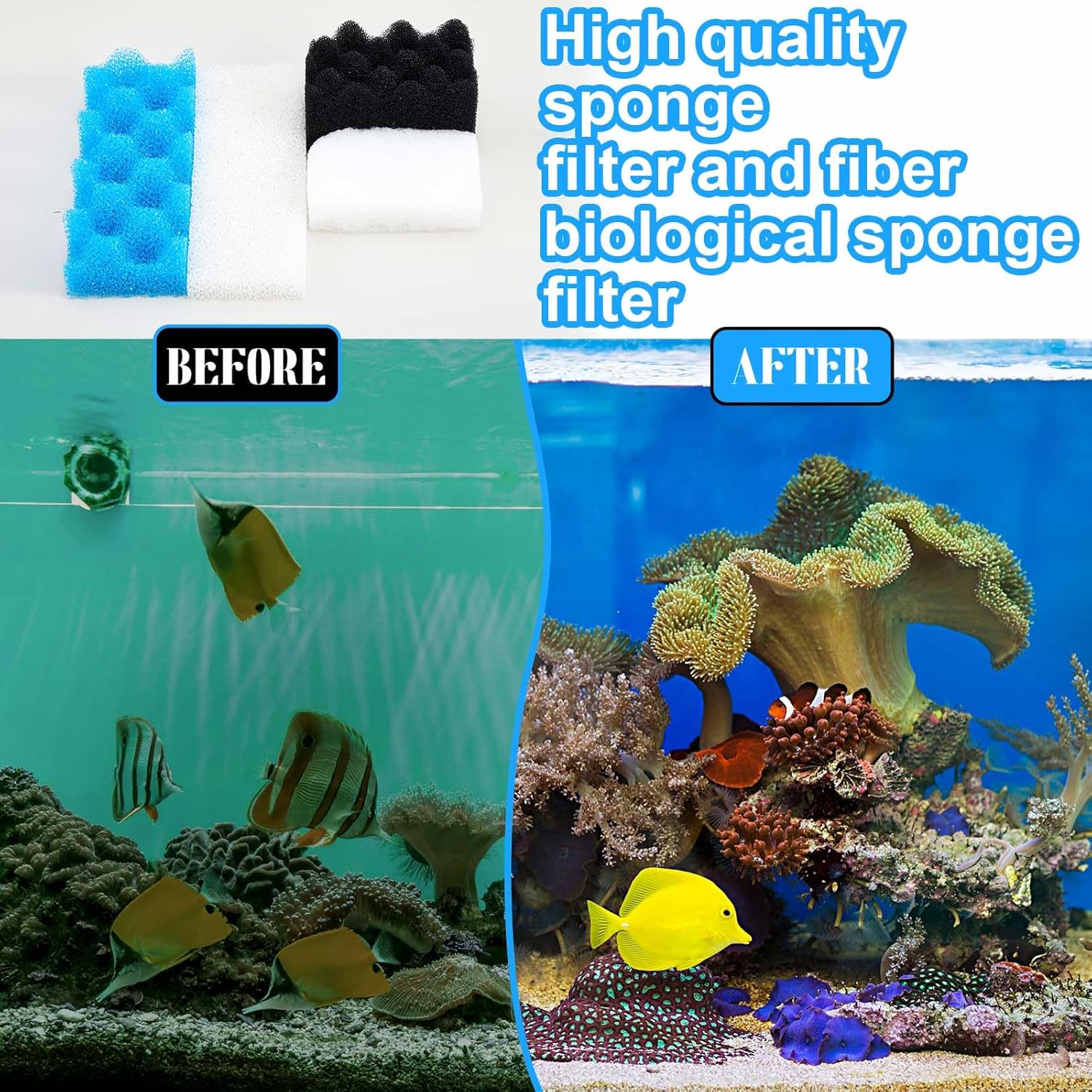 Threlaco 38 Pcs Aquarium Filter Media Kit Compatible with Fluval 306/307, Canister Maintenance Replacement Including 24 Foam Pad, 2 500g Ceramic Rings, 4 Filter Bags, 6 Activated Carbon, 2 Grease