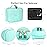 MOMIRA Travel Makeup Bag Cosmetic Bag Makeup Organizer Bag with Lighted Mirror, Adjustable Brightness in 3 Color Scenarios, Waterproof Makeup Train Case, Gift for Women - Emerald Green