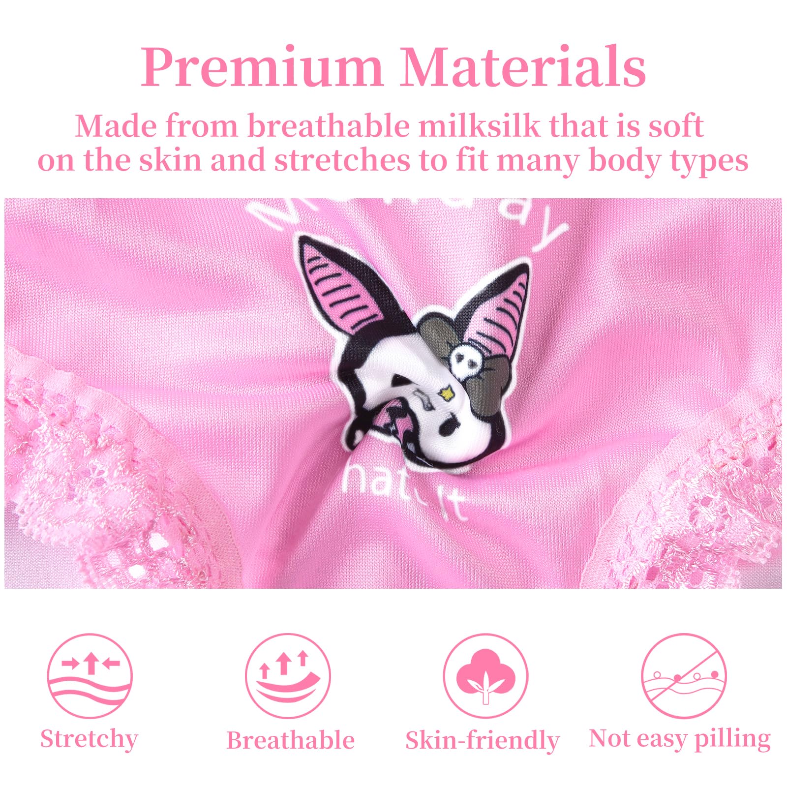 LittleForBig Biancheria intima da donna morbida e setosa confortevole slip hipster babydoll Batty Brat Giorni della settimana Set di 7 mutandine