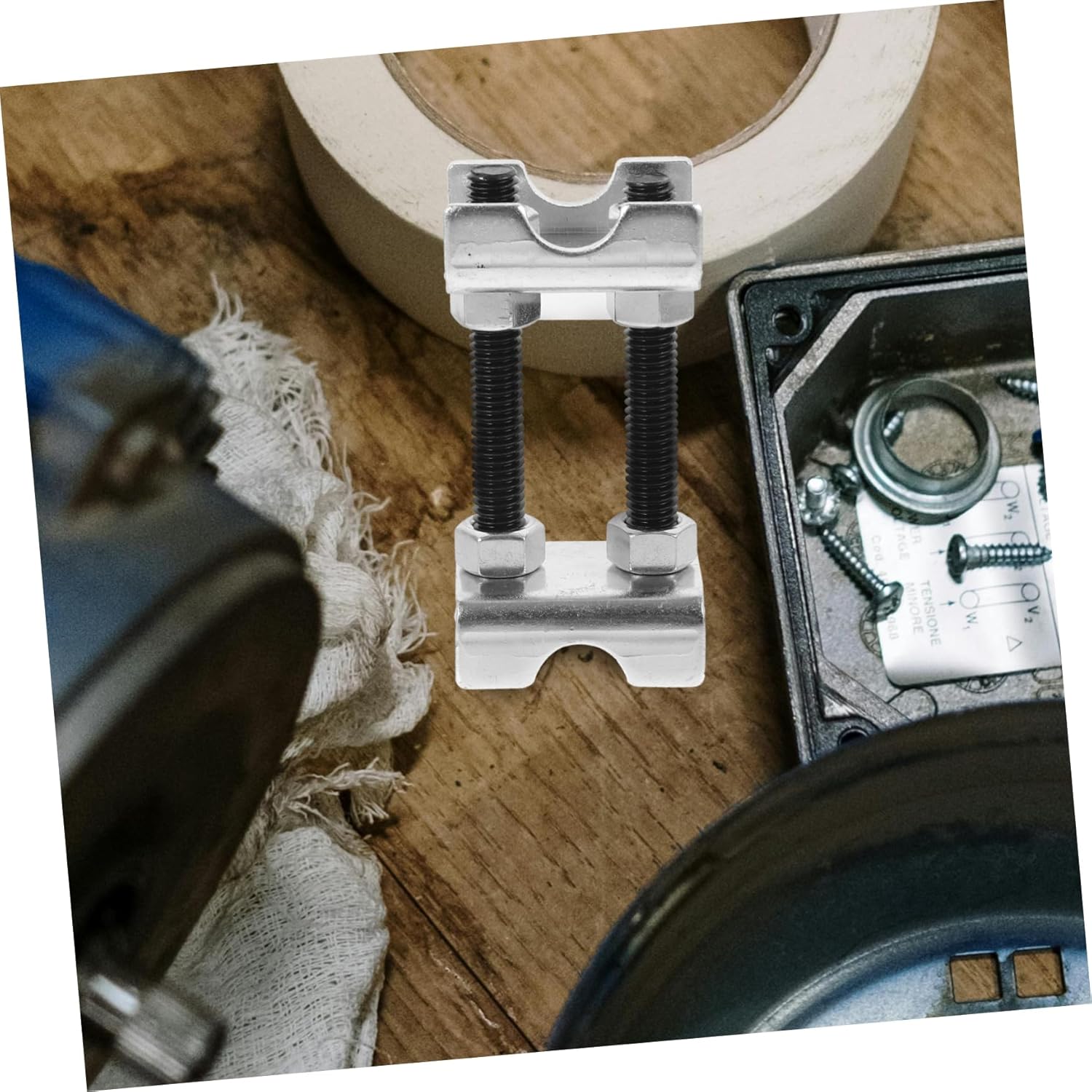 SOLUSTRE 1pair Adjustable Coil Spring Compressor Tool Spring Spacer for Effortless Installation and Compression Compact Portable Design for Easy Carrying