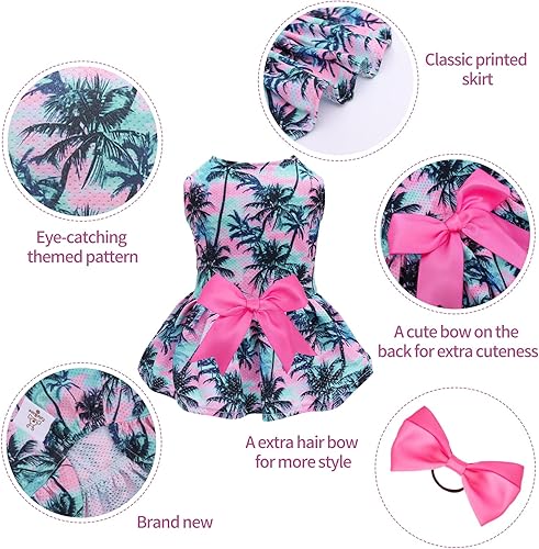 Miniatura 48 de CuteBone Vestido de malla para perro, vestido de Halloween para cachorros, traje de verano para mascotas, moda de verano para perros pequeños, ropa