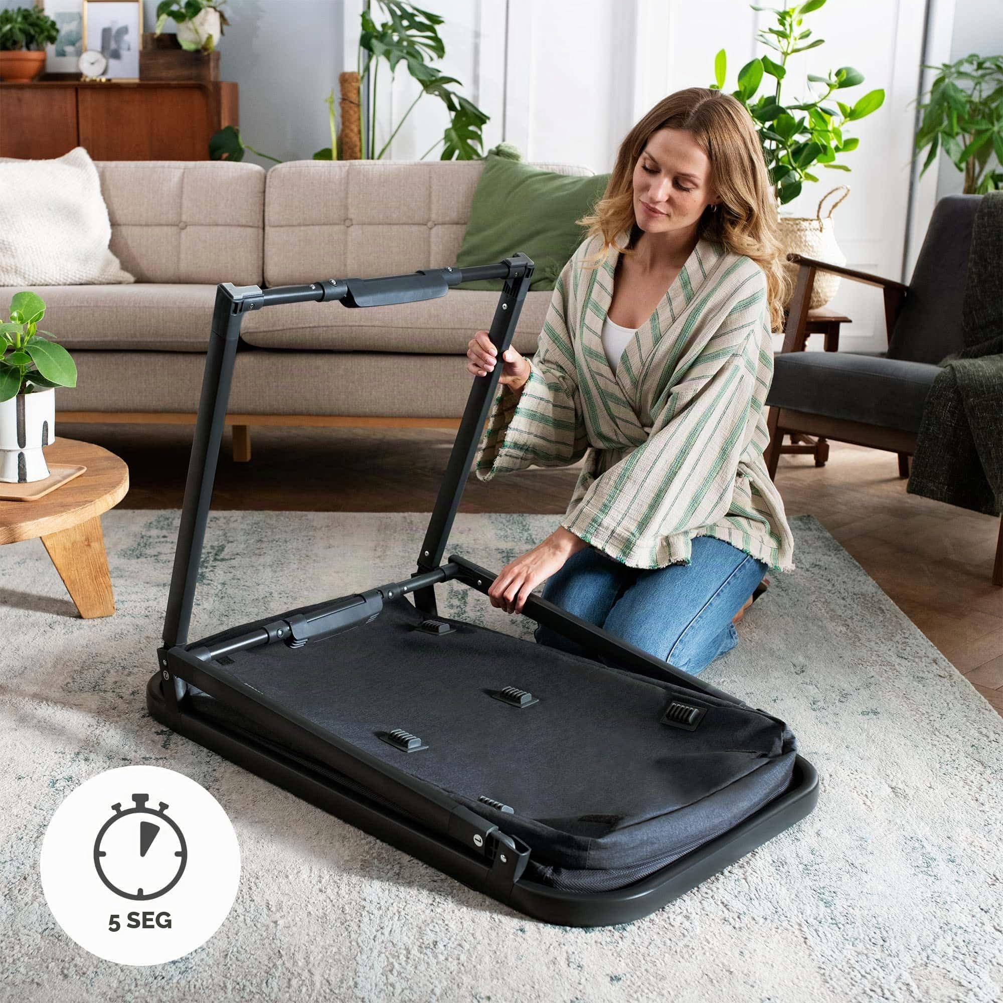 Kinderkraft SOFI Plus, Cuna, Cuna de Viaje, Desde el Nacimiento hasta los 3 años, hasta 15 kg, Plegado rápido, Viajar, Funda de algodón, 2 sábanas Gratis, Gris