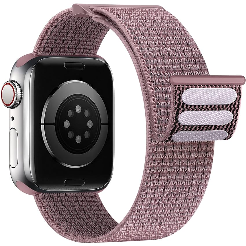 Cinturino Nylon Compatibile con Cinturino Apple Watch 44mm 40mm 41mm 42mm 45mm 46mm 49mm 38mm,Sportivo Morbido e Traspirante Regolabile per iWatch Series 10 9 8 7 6 5 4 3 2 1 SE Ultra 1/2 Uomo Donna