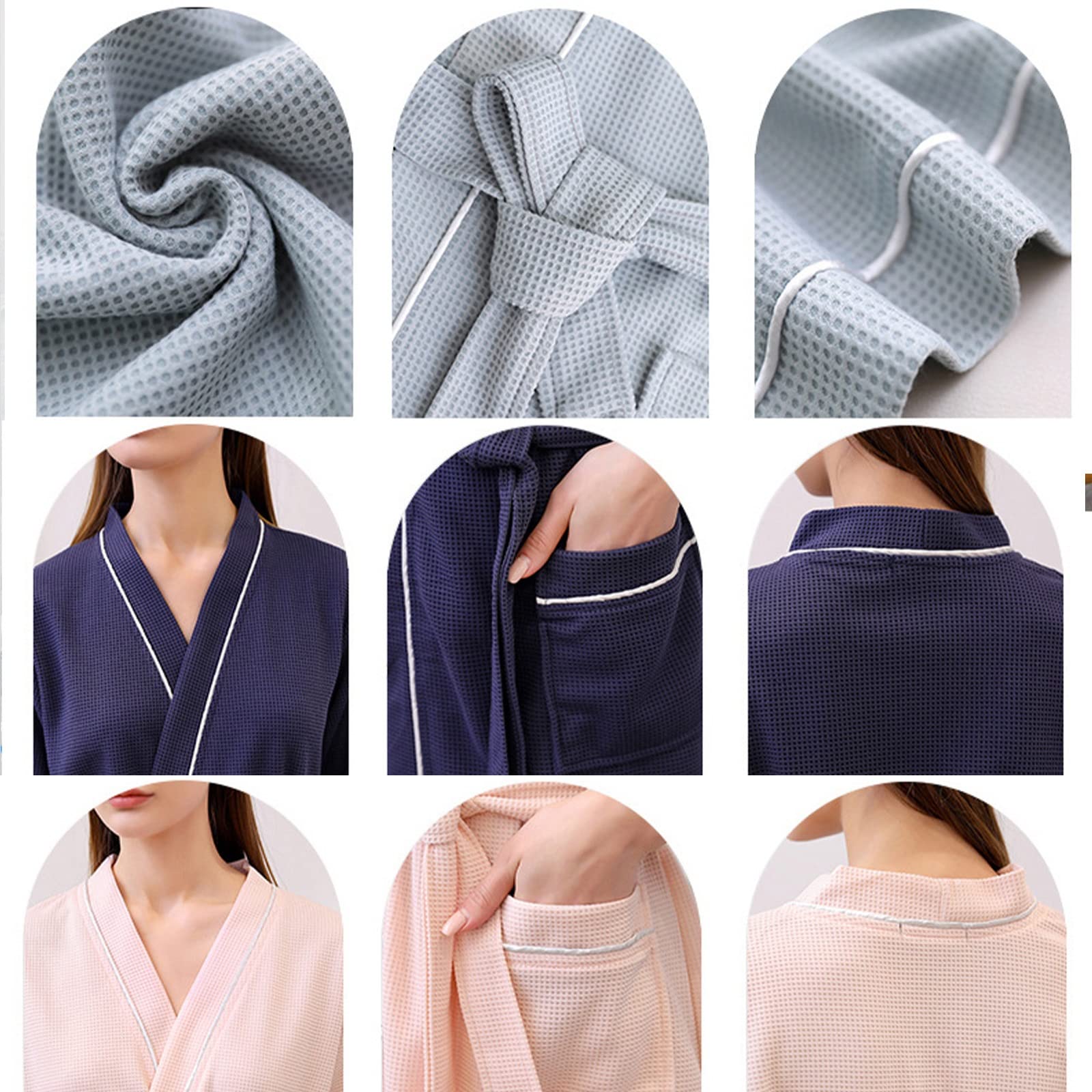 Szlafrok frotte,Męski,Damski,Szlafroki,Szlafrok,Bawełniany,Dzianinowy,Kimono,Spa i Szlafroki,Dla Mężczyzn i Kobiet