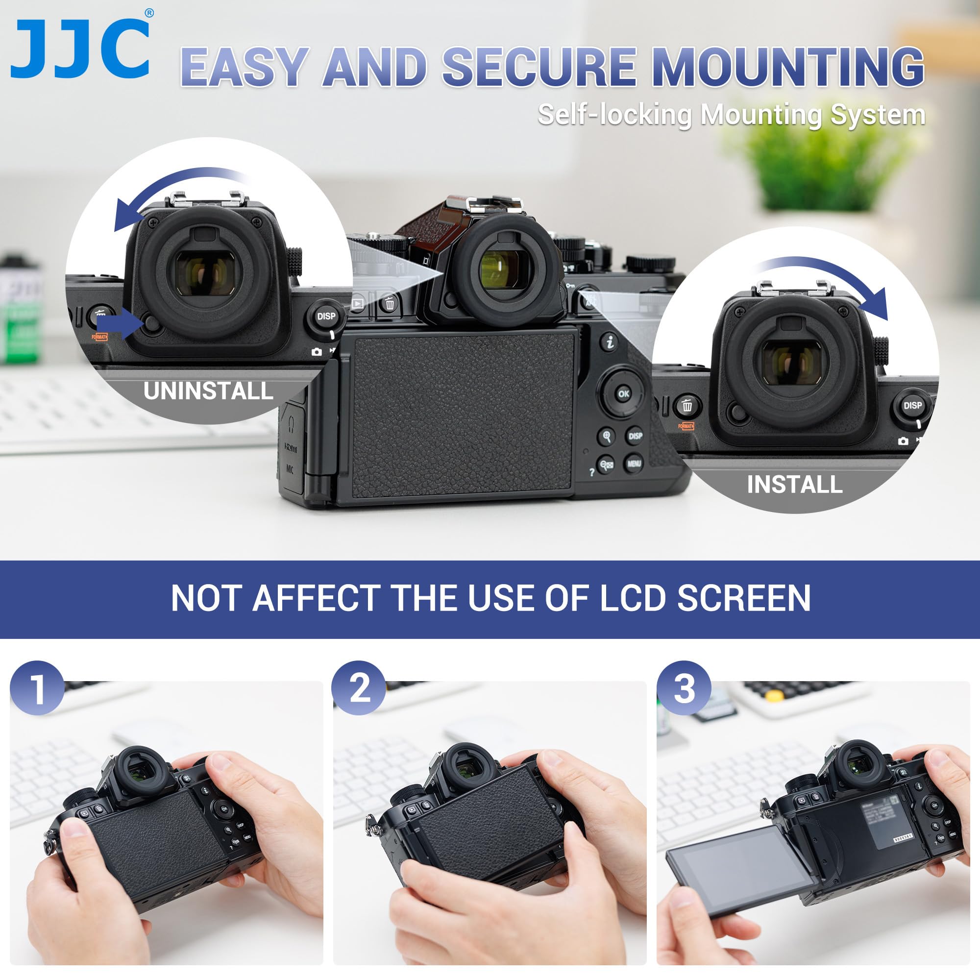 (2 sztuki) okular JJC z miękkiego silikonu do aparatu Nikon Z9 Z8 Zf zastępuje muszlę oczną Nikon DK-33