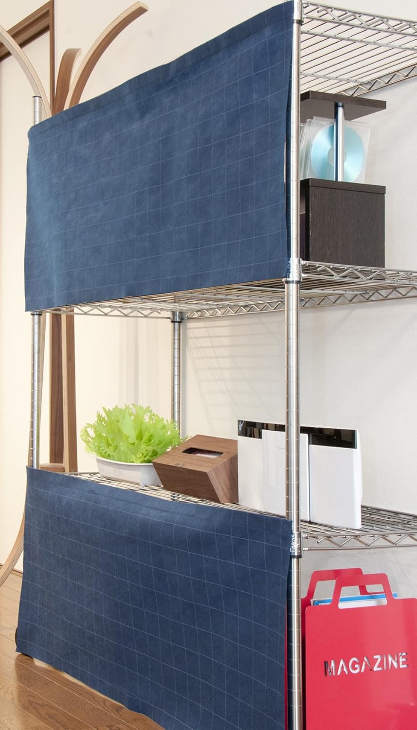 Amazon ユーザー User ブラインドカーテン ラック目隠し ショート 2枚組 ネイビー U Q361 ブラインド オンライン通販