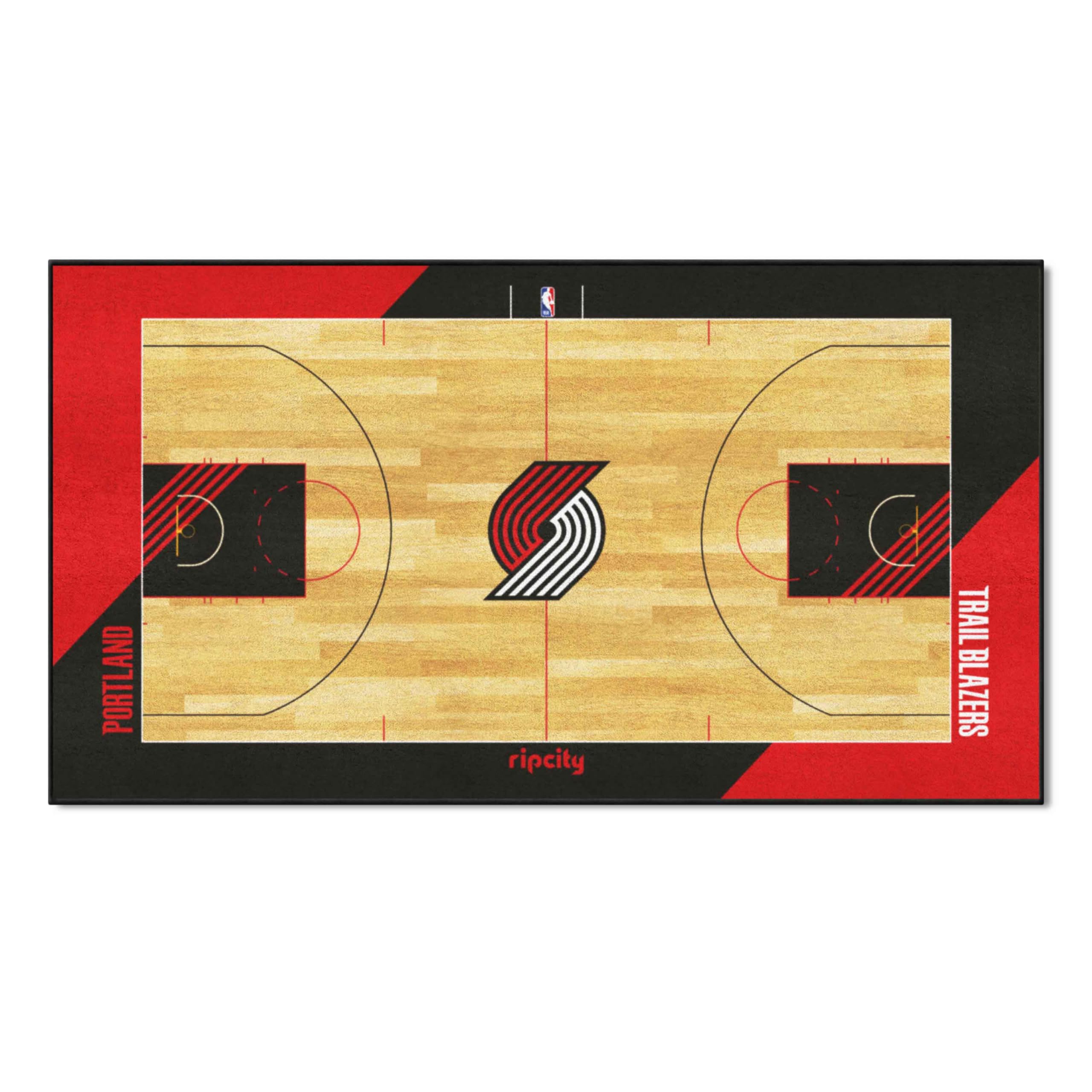 FANMATS NBA Portland Trail Blazers Nylon Face NBA Court Runner-Small , 24x44