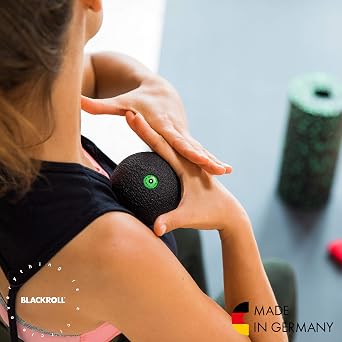 Blackroll - Trigger Point Ball 08, for Exercise and Muscle Recovery, Deep Tissue Massager for Myofascial Release in The Shoulders, Neck, and Back, 8cm (3.1), Black
