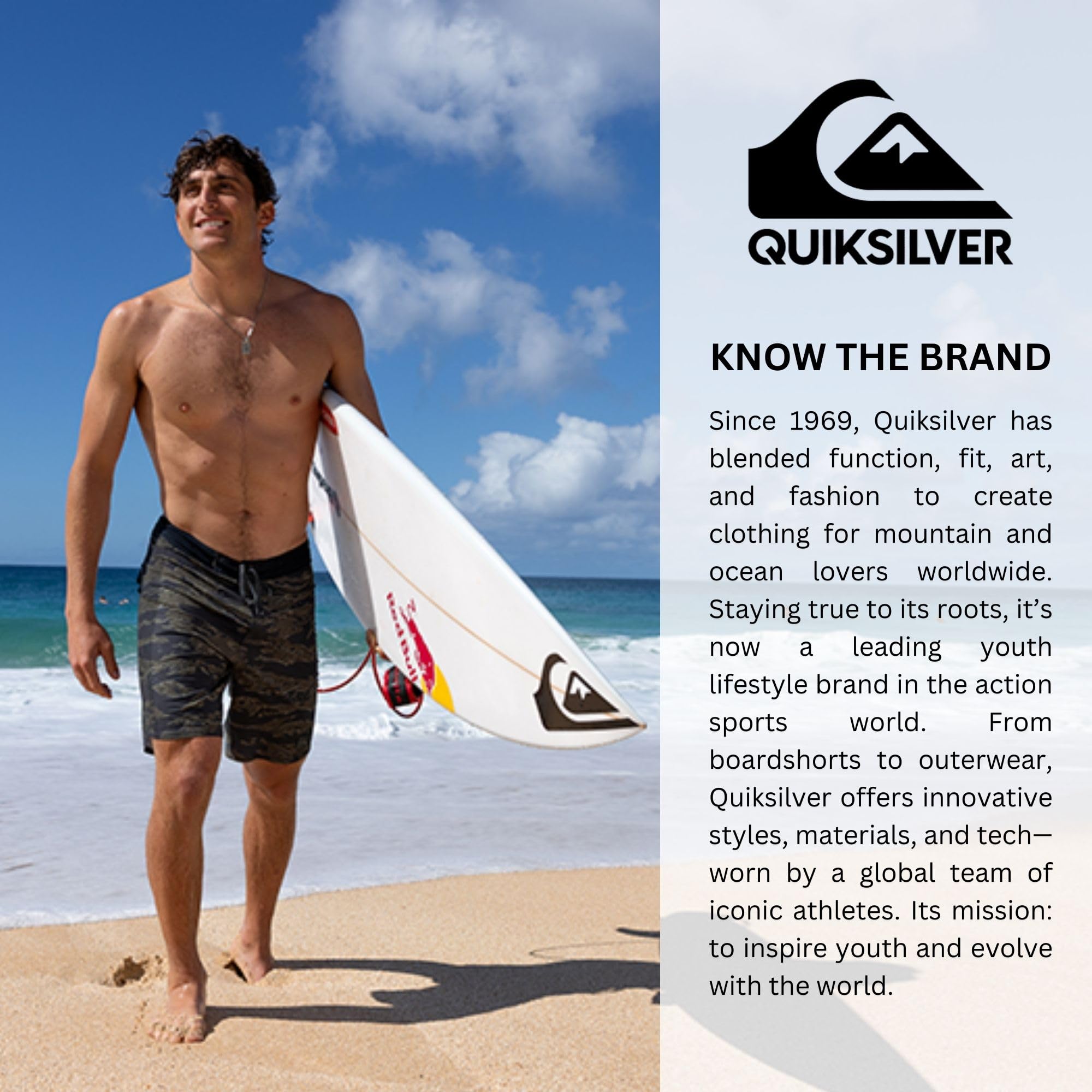 Quiksilver Badehose für Herren, groß und groß, schnell trocknend, 25,4 cm