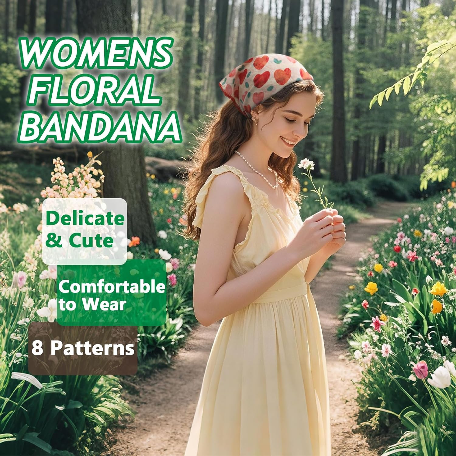 Large Cotton Bandanas for Women, 27 x 27 inch Hair Neck Scarf, Headband Square Scarf - Image 2