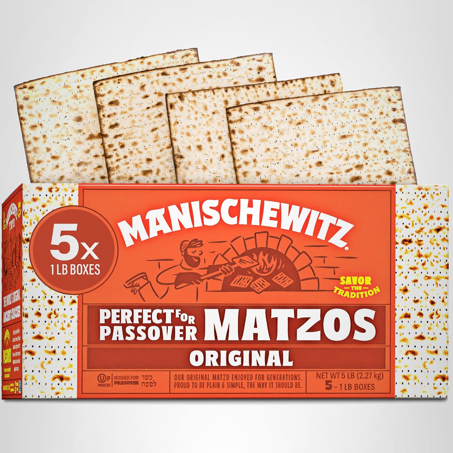 Amazon.com: Manischewitz Passover Matzo (5x1lb Boxes) The Original