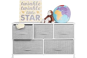mDesign 5 Drawer Storage Organizer for Kids Clothes