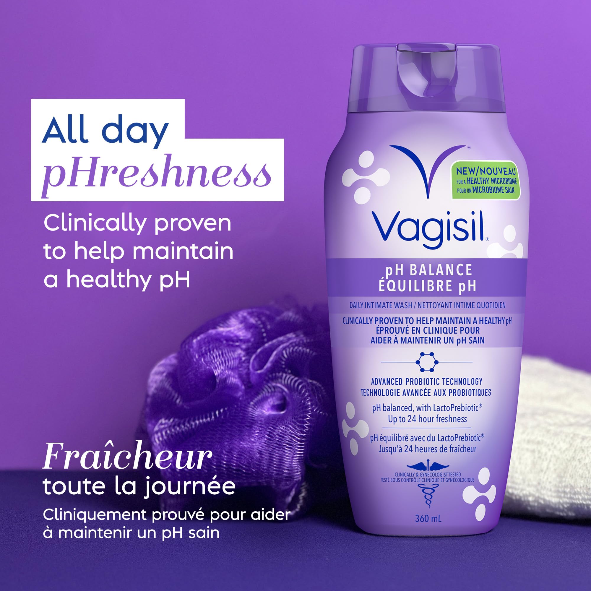 Vagisil Vagisil pH Balanced Feminine Wash for Intimate Areas and Sensitive Skin, Gynecologist Tested, 360mL in use