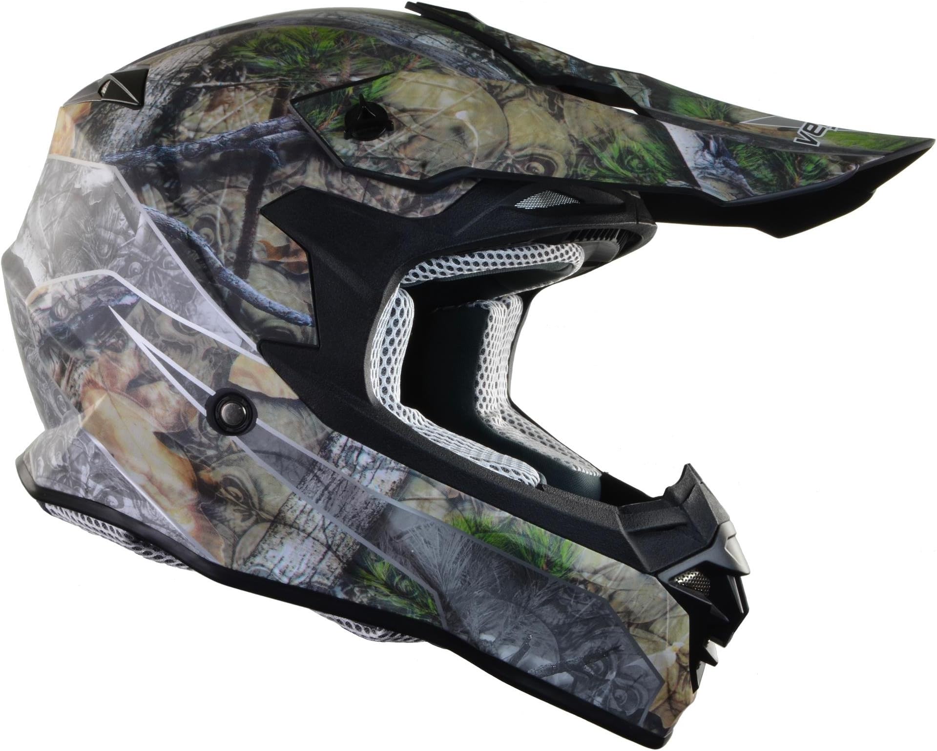 Vega Helmets Unisex-Adult Style VF1 Road Helmet Skull Camo Graphic (Multicolor, X-Large)