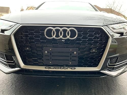 Miniatura 10 de 20 Front Bumper License Plate Tag Holder Mount Mounting Relocator Adapter Kit Brackets for Audi (All Models) Quantity Discount (9.95$ to 6.50$)