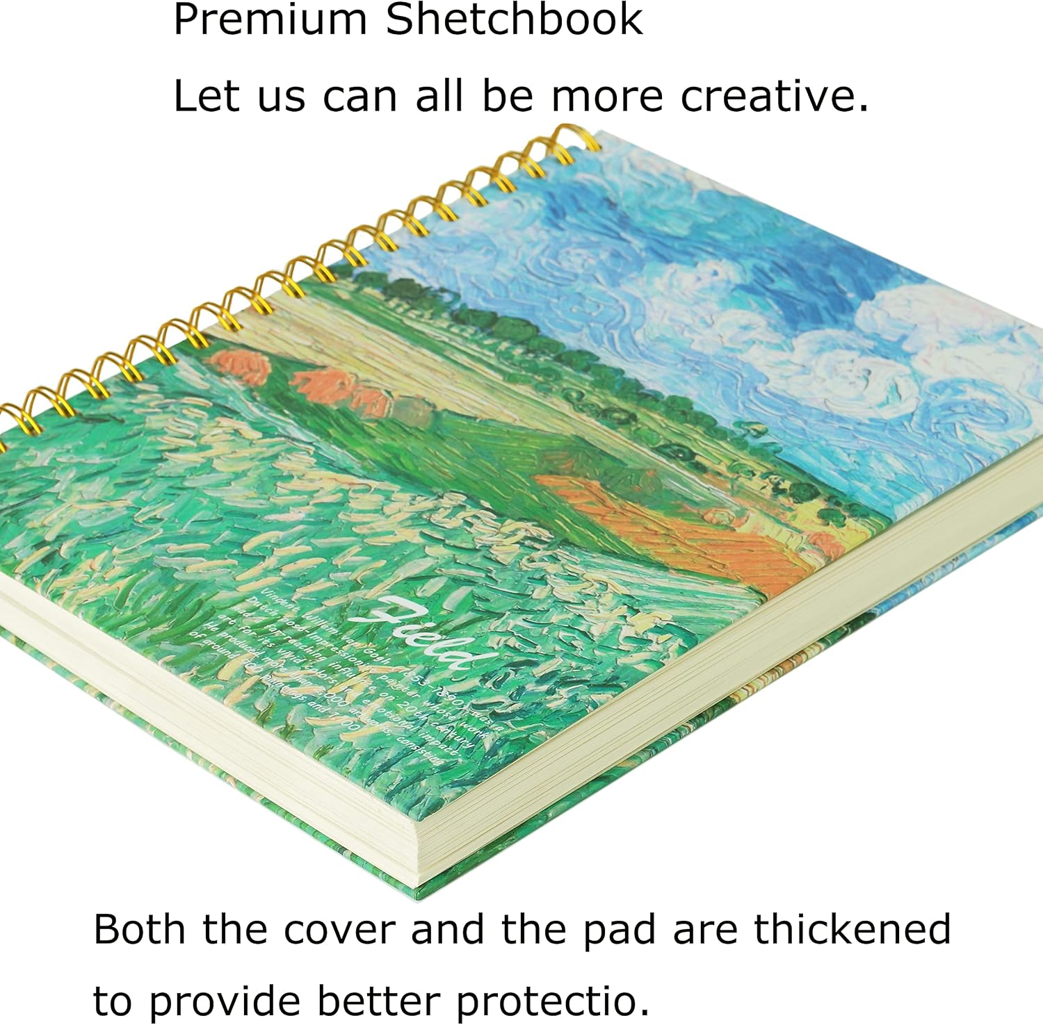 Van Gogh Aesthetic Art Mixed Media Sketchbook,A4 Spiral-Bound SketchbookMarker Paper Pad, 80 Pages of Premium 200 GSM Smooth Thick Paper, Mixed Media Sketch Book Drawing and Sketching for Kids Adults