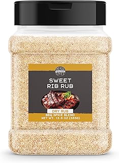 Birch & Meadow Sweet Rib Rub, 13.6 oz, Sweet & Tangy Flavor, BBQ Dry Rubs