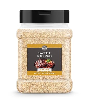 Birch & Meadow Sweet Rib Rub, 13.6 oz, Sweet & Tangy Flavor, BBQ Dry Rubs