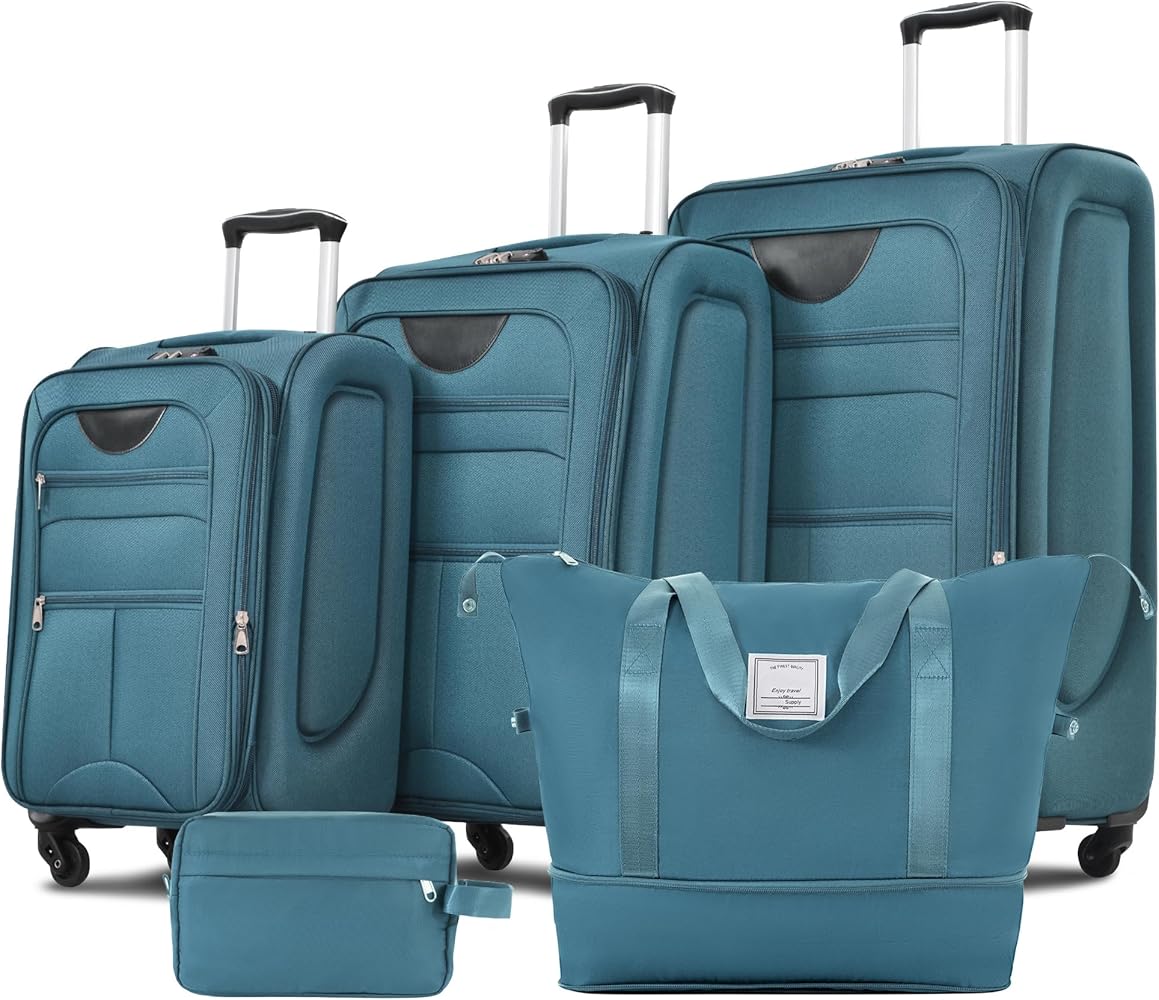 Amazon.com: Merax Luggage Set, Softside Suitcase 3 Piece
