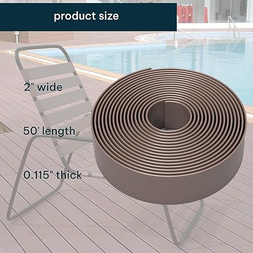 Miniatura 3 de KOMORAX Correa de vinilo de 2 pulgadas de ancho y 50 pies de largo, correas de repuesto para sillas de patio, correas de vinilo para reparación de