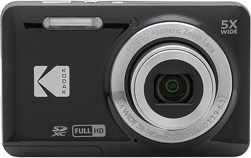 Miniatura 2 de Kodak PIXPRO FZ55 - Cámara digital negra de 16 MP con zoom óptico 5X, gran angular de 28 mm, video Full HD 1080P, pantalla LCD de 2,7", el conjunto