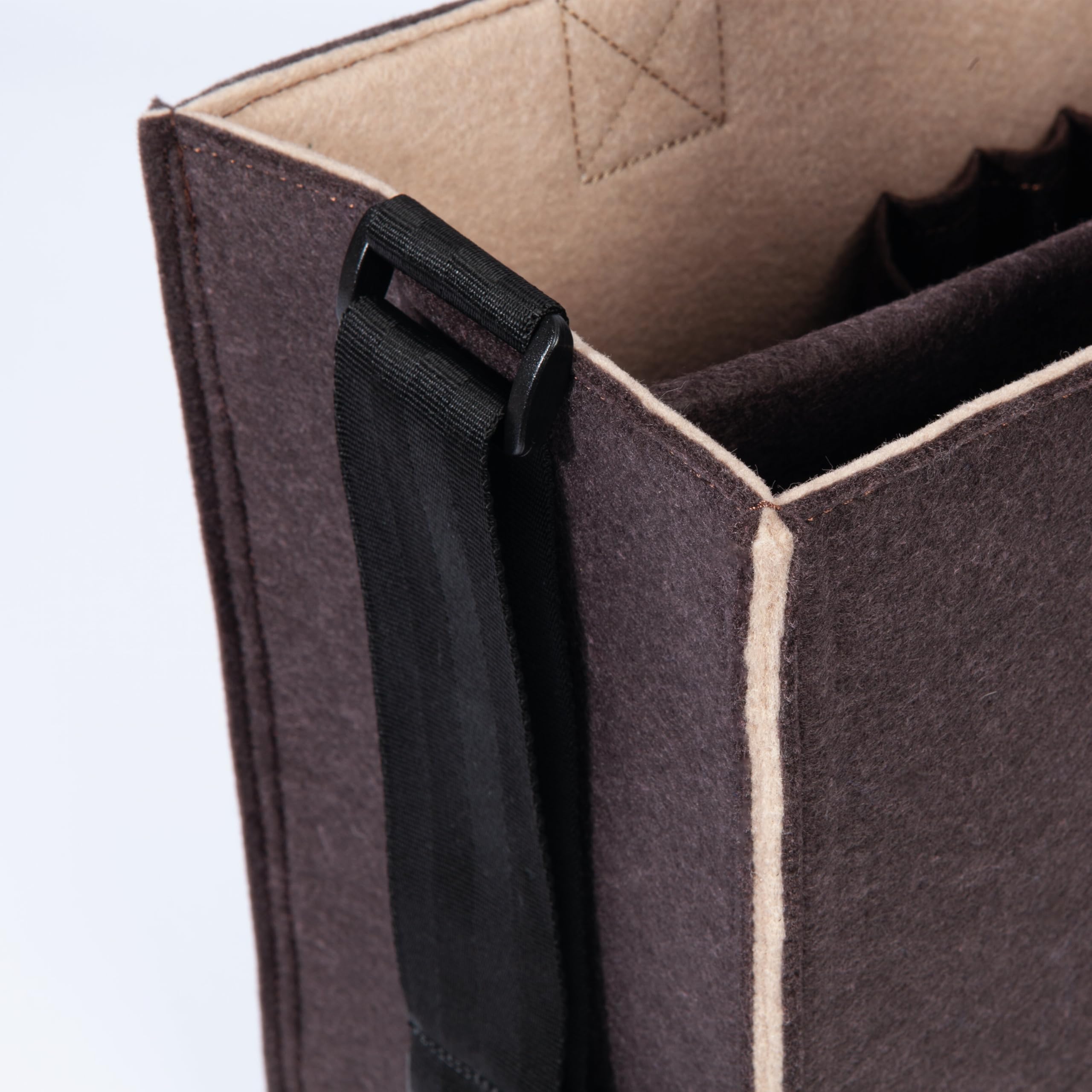 SIGEL BA422 Sac Bureau Partagé Bicolor – Organiseur 15,4" Feutre Recyclé, Brun/Beige, Desk Sharing