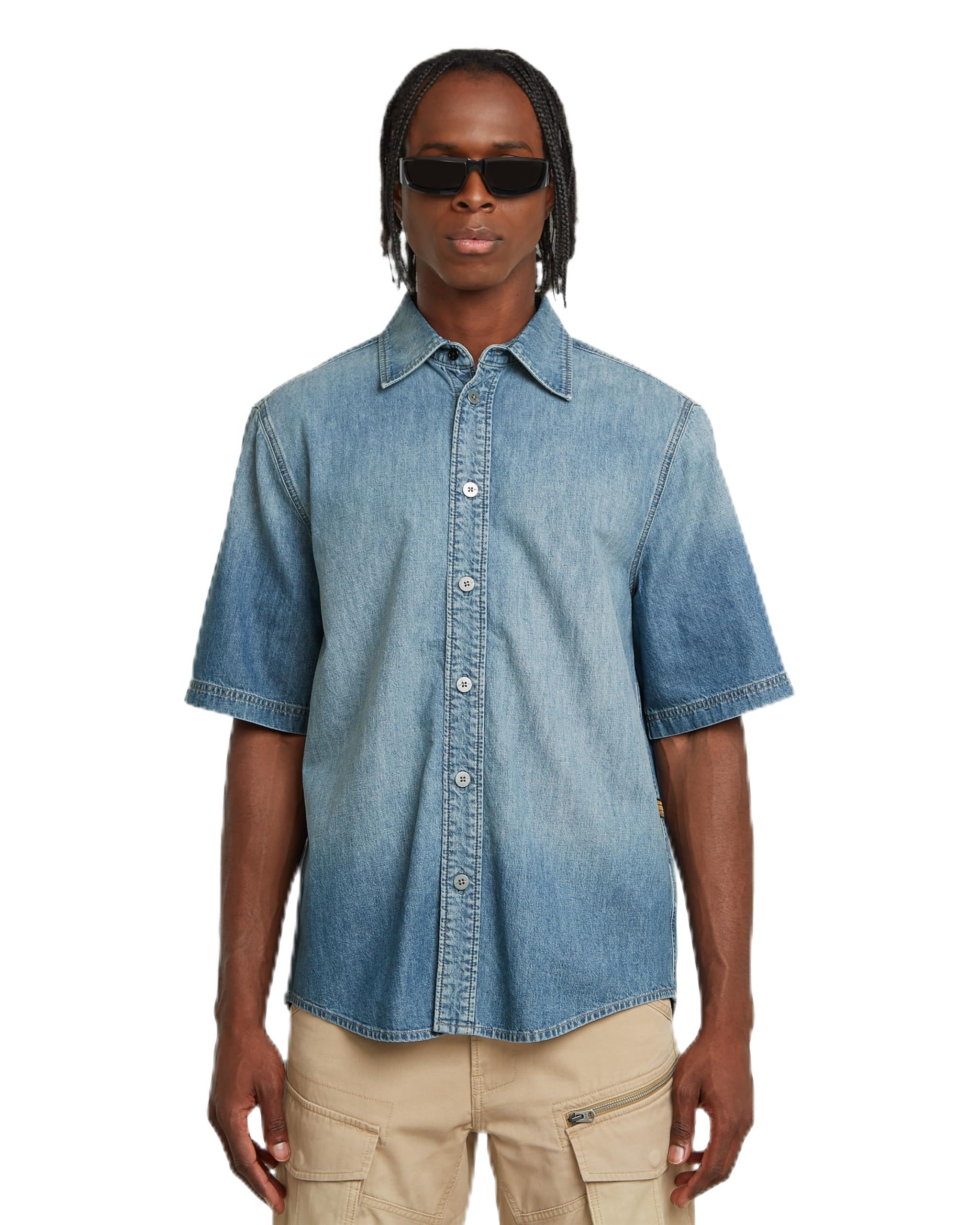 G-STAR Koszulka Mężczyźni Regular Denim Shirt Ss