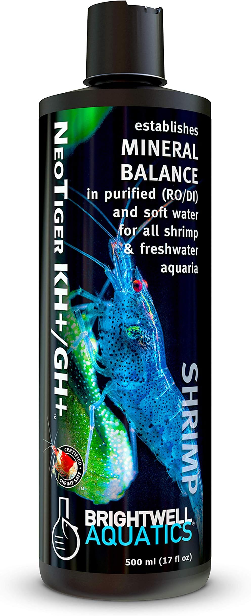 NeoTiger KH+/GH+ - Establishes Mineral Balance in Purified and Soft Water for Shrimp and Freshwater Aquariums, 500 ml