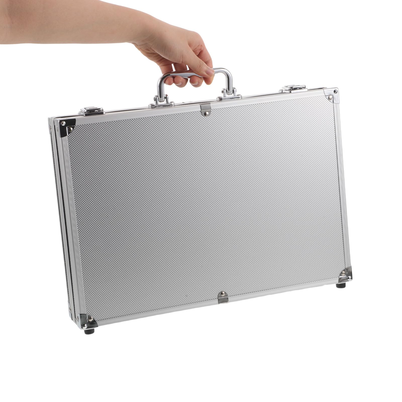 YARNOW Caja Organizadora para 18 Relojes Aleación de Aluminio, Superficie Mate y Cierre Llave, Estuche Portátil y Resistente para Coleccionistas y Uso Diario