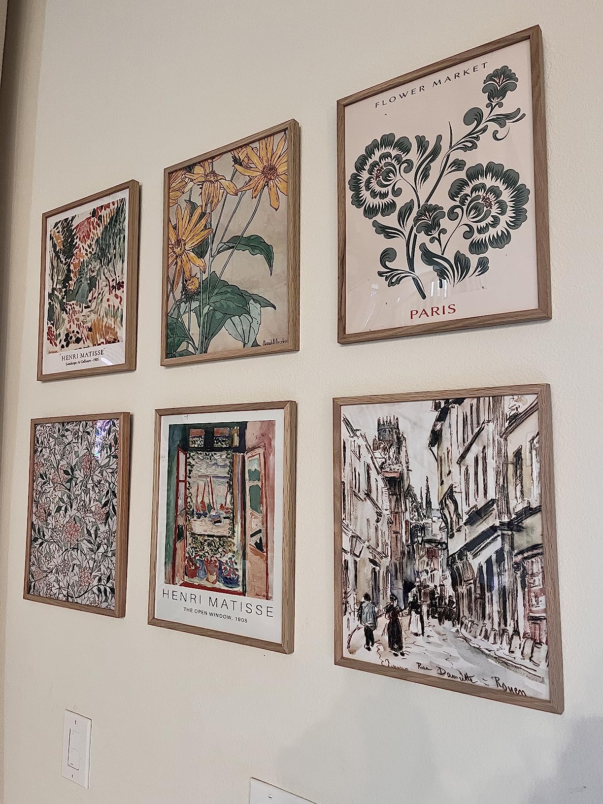 9/mo Finance HAUS AND HUES 16"x20" Beige Oak Wood Frames Set of 1