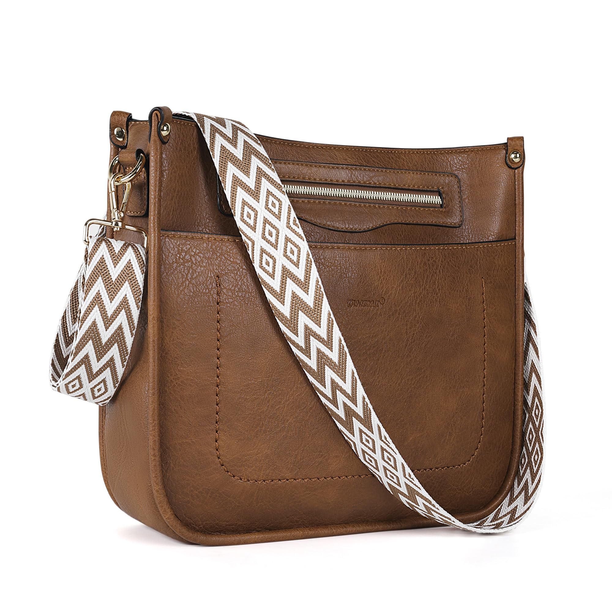 TANTOMI Vegan Leather Crossbody Bags for Women Hobo Travel Purse Multi-Pocket Trendy Handbags Womens Crossbody Bag