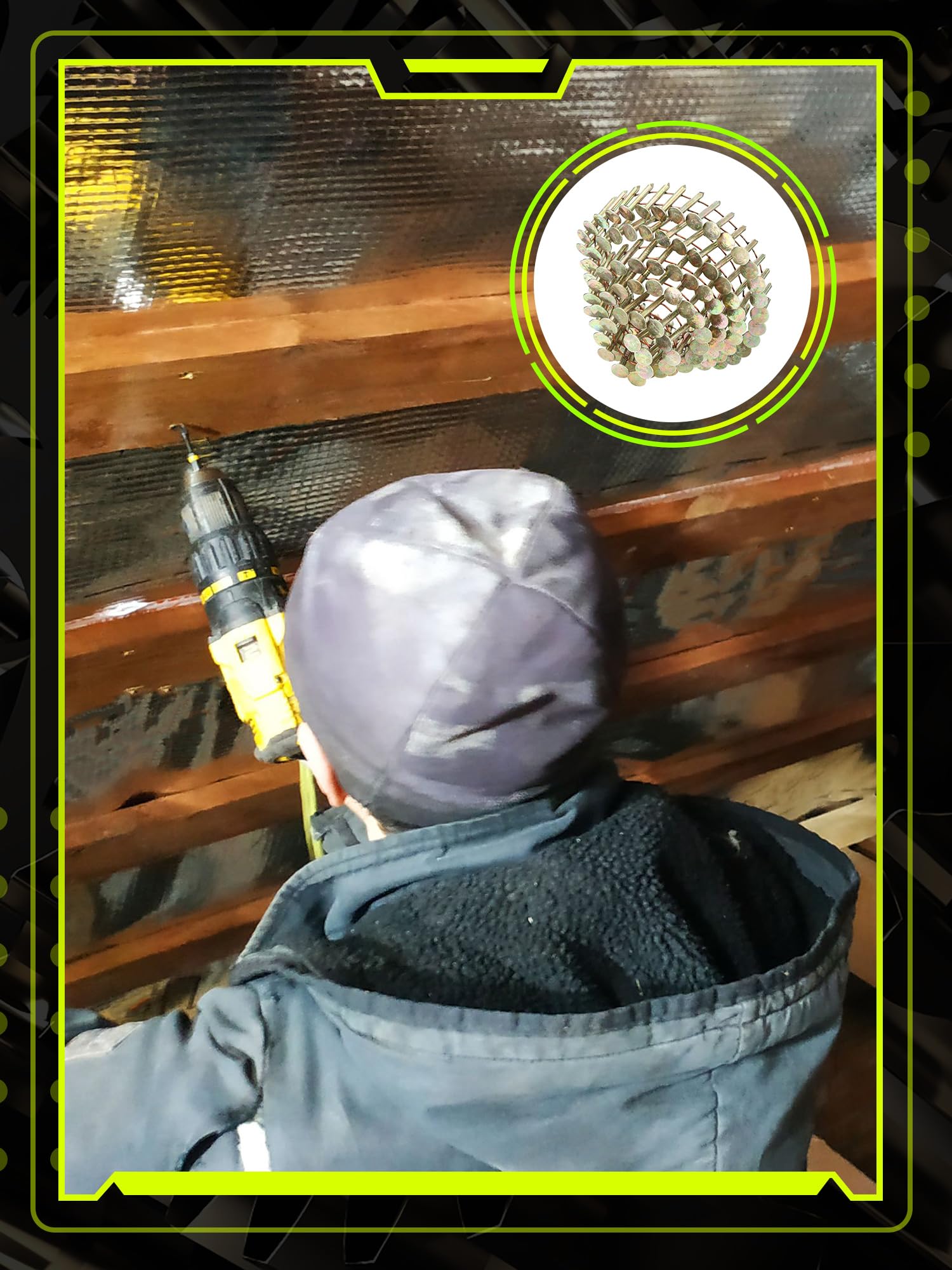 Sadnyy 1200 Count Coil Roofing Nails - 3/4 Inch 15 Degree Stainless Steel 1055348 - View #6