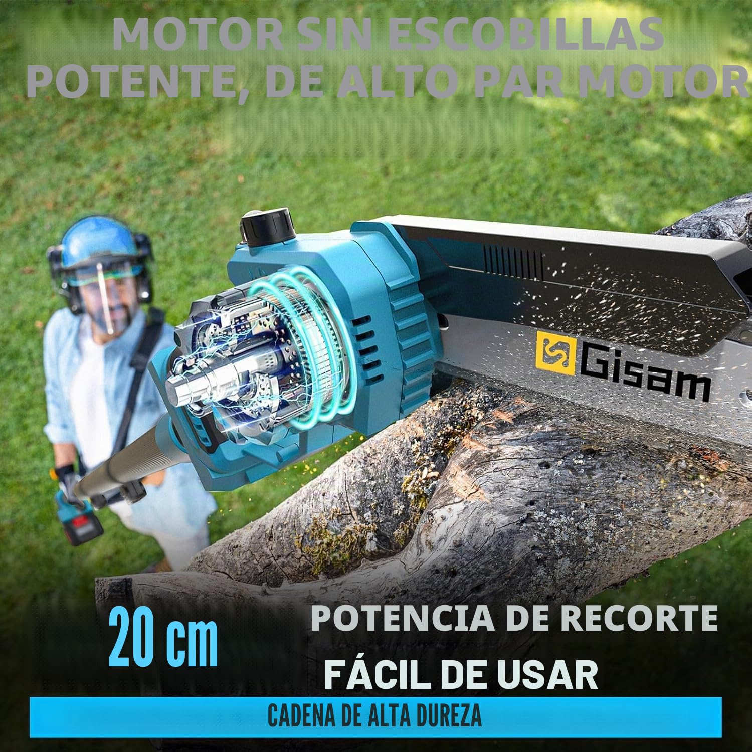 Mini Motosierra De 8 Pulgadas Y Tijeras EléCtricas De Podar A BateríA; Juego De Herramientas De JardíN 4 En 1, Con 2 BateríAs De 4,0 Ah, Barra Extensible De Hasta 4,2 M, Motor Sin Escobillas, Podadora