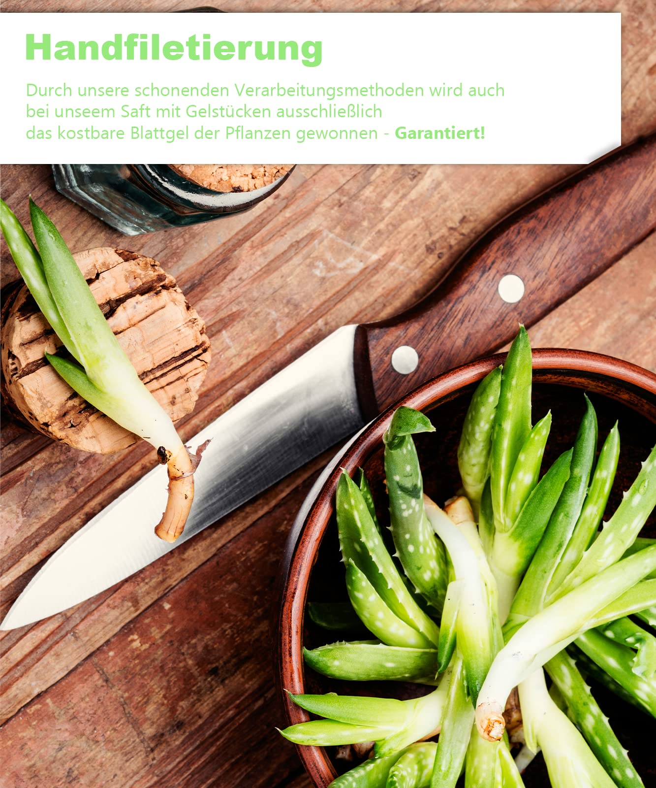Mother Earth Products | 100% Bio Aloe Vera Direktsaft mit Gelstücken ohne Zusätze | Reines inneres Gel des Aloe Vera Blattes zum trinken | 1200mg/l Aloverose | 1000ml