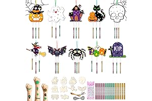 Treaclub 10-Pack Halloween Crafta Kit: Create Your Own Spooky Chimes!