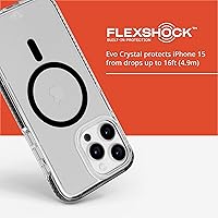 Vista 4 de Tech21 Evo Crystal - Funda para iPhone 15 Pro Max, compatible con MagSafe, funda de protección contra impactos, color negro grafito