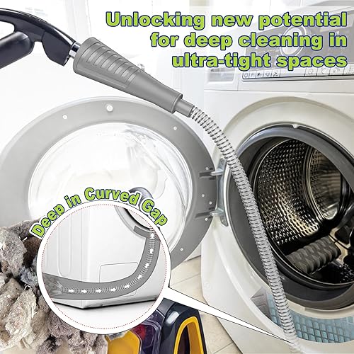 Miniatura 9 de Sealegend V2 Kit limpiador para la ventilación de la secadora accesorio para manguera de vacío cepillo removedor de pelusas potente manguera de