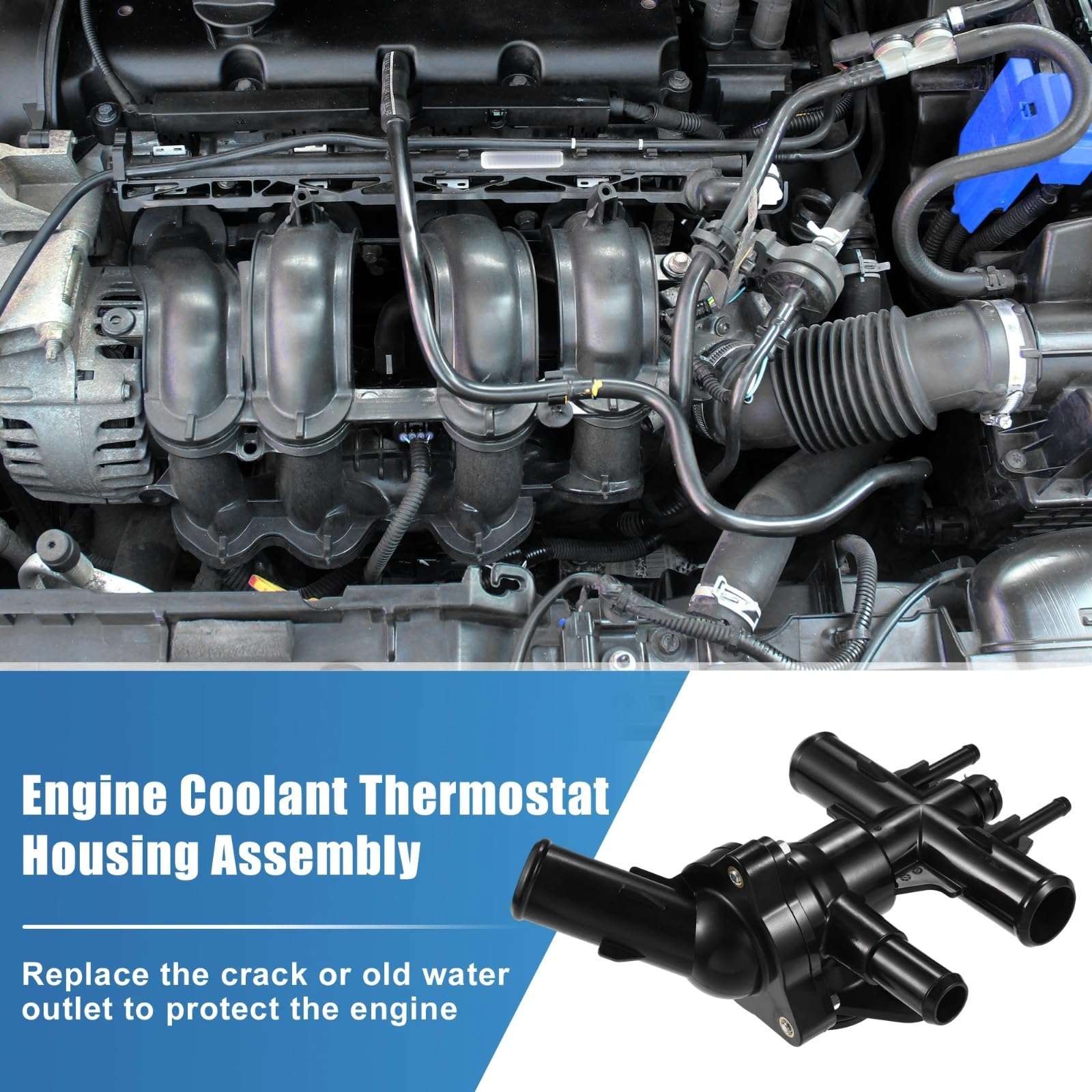 Termostato de Motor para Mercury Montego 3.0L V6 2005-2007, Control de Temperatura del refrigerante del Motor, Carcasa del termostato.