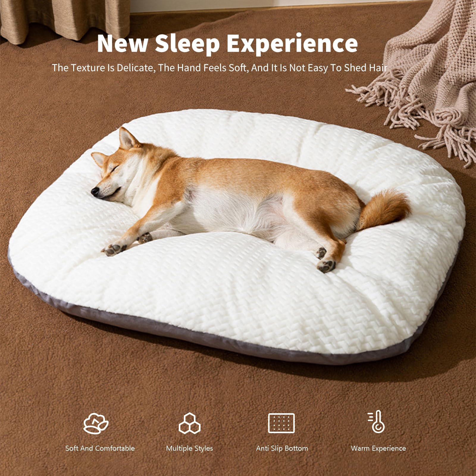 PETCUTE Letto per Cani Reversibile,Lavabile e Antiscivolo Lettino Morbido Divano per Cane,Super Morbido e Soffice,Cuccia Cane Interno,Materasso per Cani per Gabbia