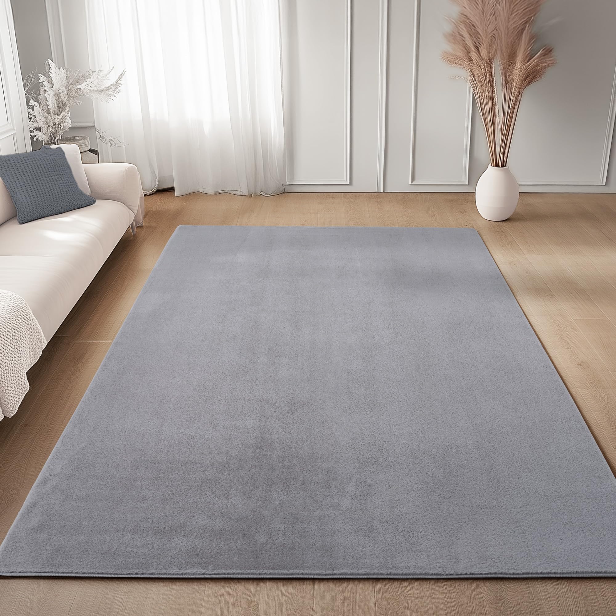Carpettex Teppich Kurzflor Teppich Waschbar, rund, rutschfest & weich, modernes einfarbiges Design für Wohnzimmer, Schlafzimmer, Küche & Kinderzimmer.