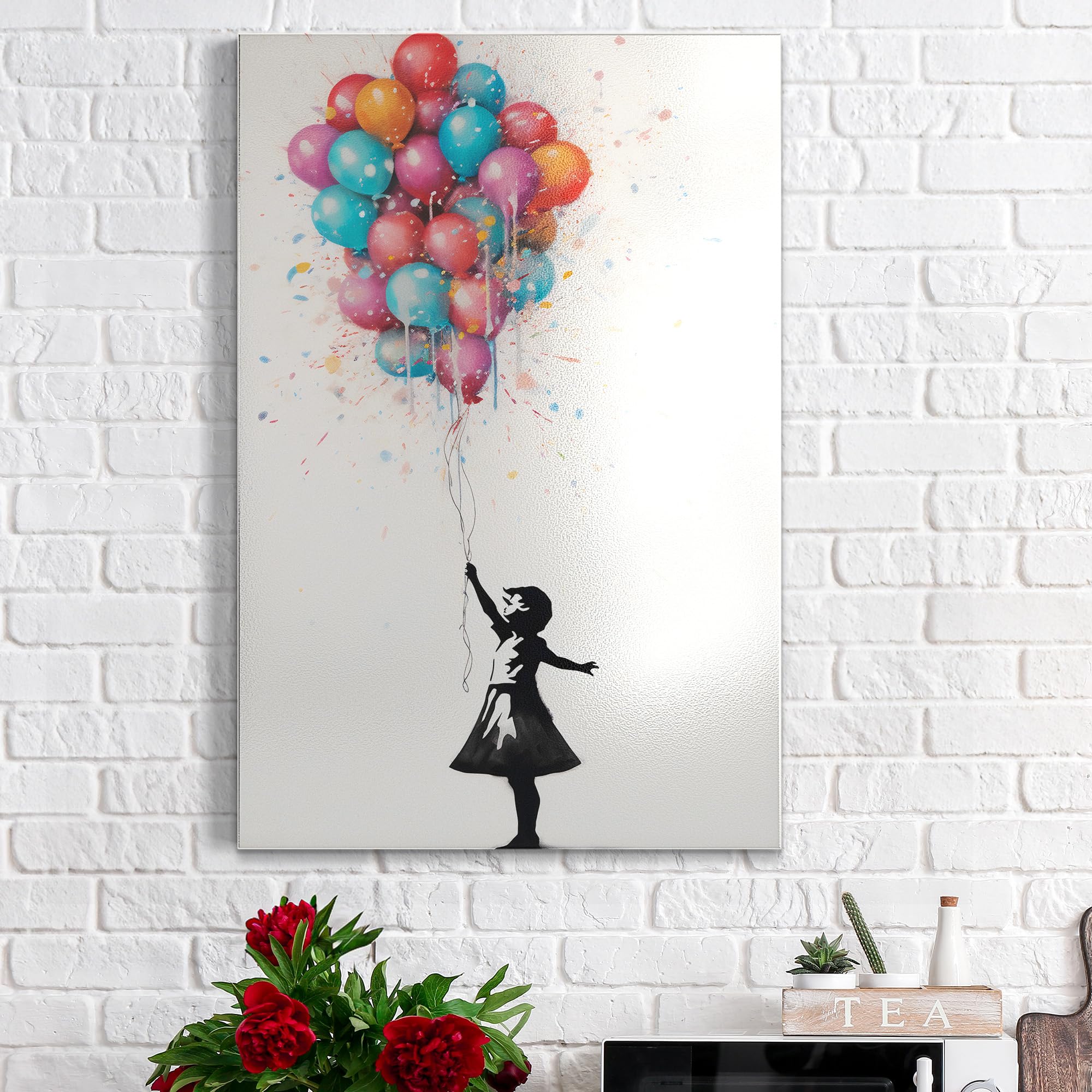 DEQOART Metall Magnettafel | 40x60 cm cm groß | Motiv Luftige Träume | Whiteboard für alle Magnete | Magnetboard Wand-Tafel für Küche & Büro | Design Magnetwand Pinnwand magnetisch