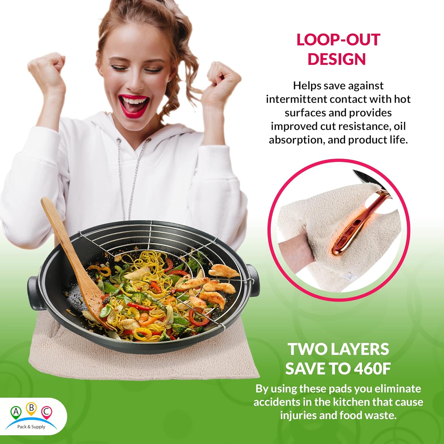 ABC Terry Cloth Pot Holders for Kitchen 9 x 12 Inch. Pack of 12 Natural Color Hot Pads for Kitchen. Washable Pot Holder with Hand Hole. Thick Cotton 460 F Heat Resistant Pot Holders : Home & Kitchen