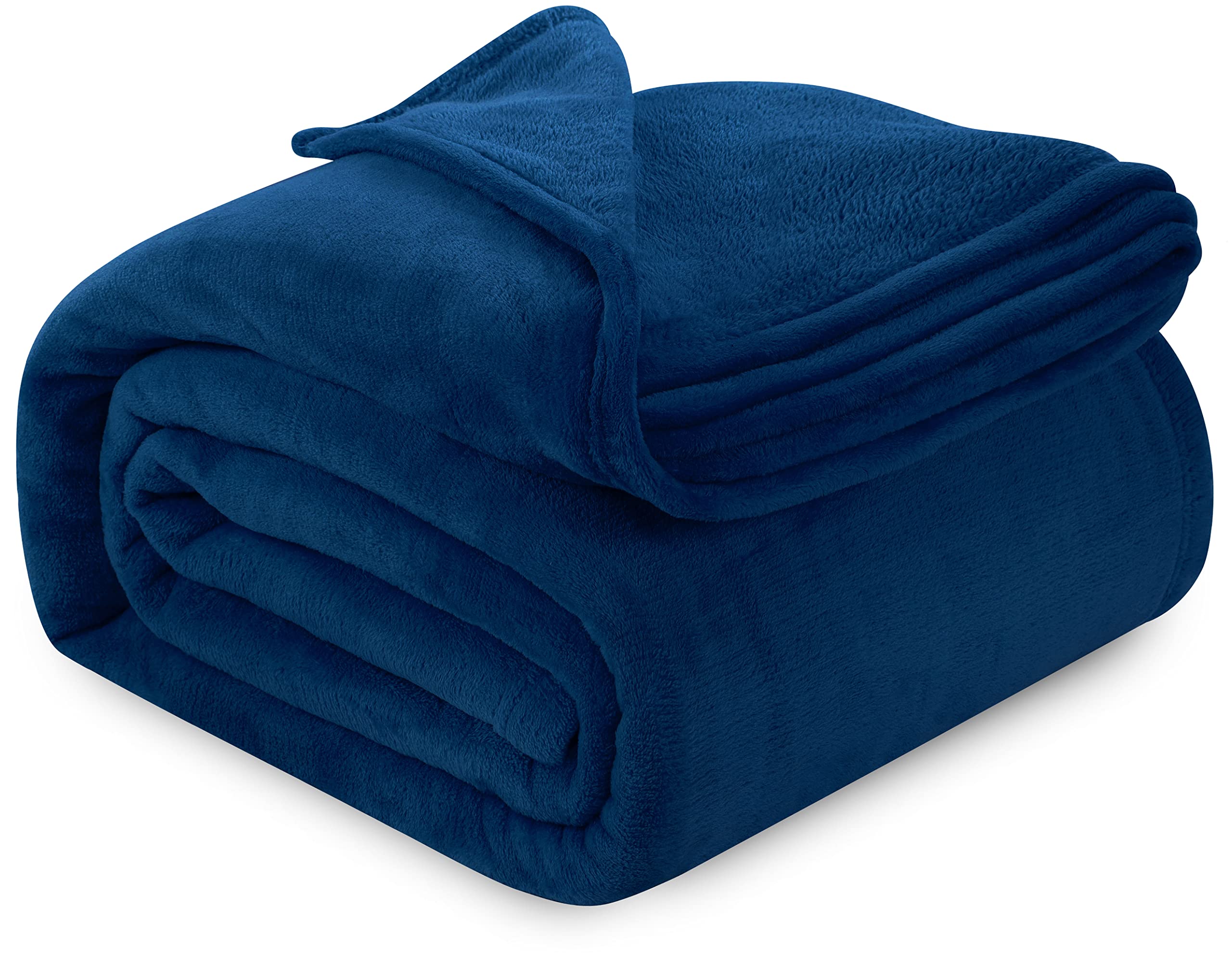 Utopia Bedding Navy Fleece Blanket Twin Size Lightweight Fuzzy Soft Anti-Static Microfiber Dorm Bed Blanket (90x66 Inch)