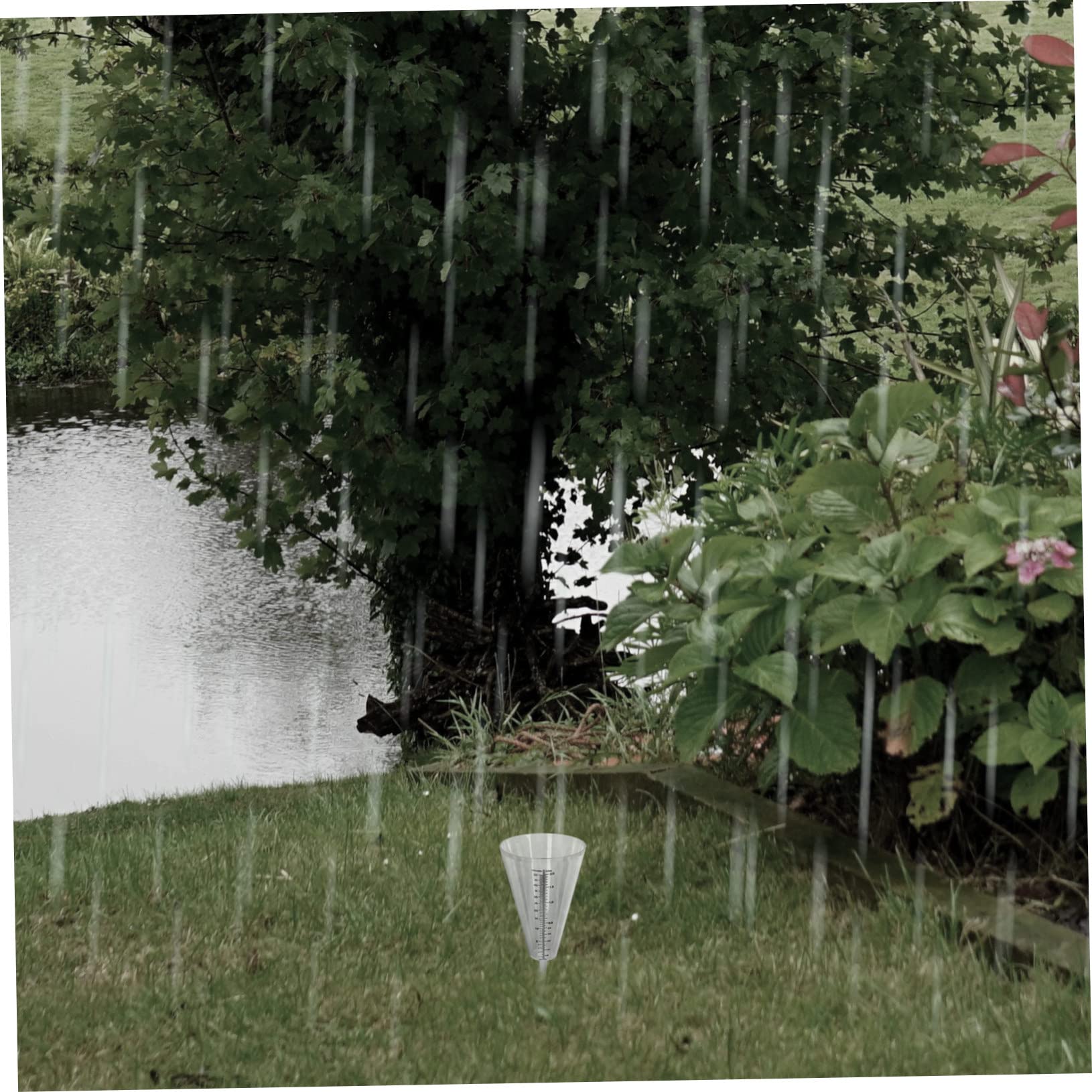 HANABASS 3pezzi Misuratore Di Pioggia Trasparente Con Doppia Scala Strumento Per La Misurazione Delle Precipitazioni Per e Aree Agricole Facile Da Installare Recinzione Design
