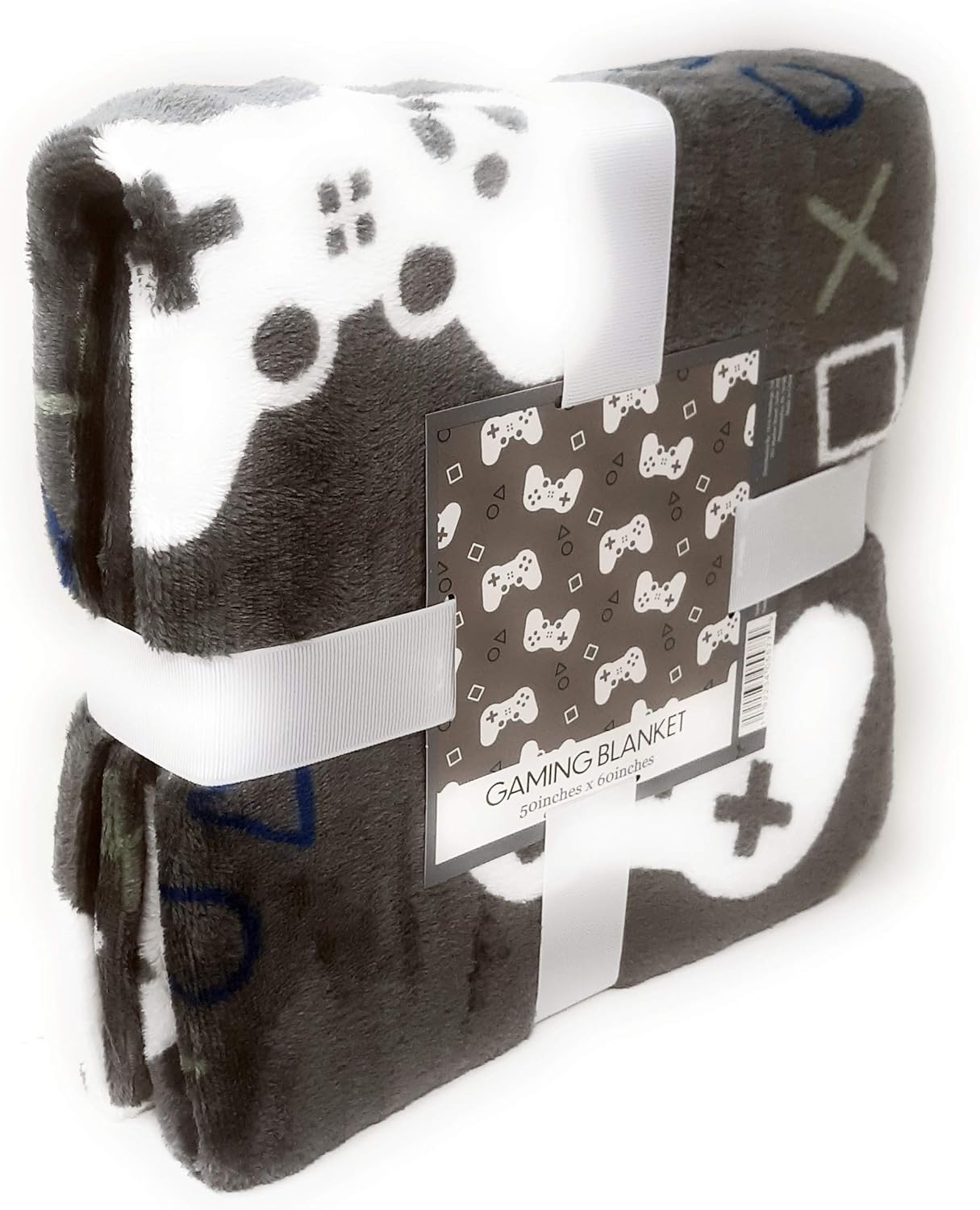 Warm & Snuggly Video Game Throw Blankets Gamer Controllers Gray with X