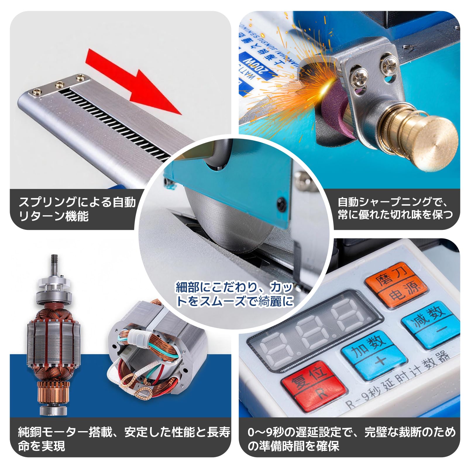 Amazon.co.jp: Hanchen 布 裁断機 電動カッター 自動裁断 【全自動