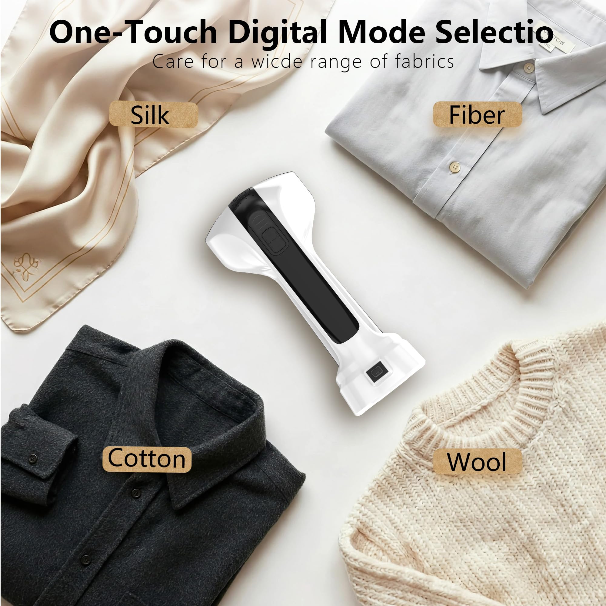 PKBD Plancha de Vapor de Mano para Ropa Ideal para Hogar y Viajes,Blanco