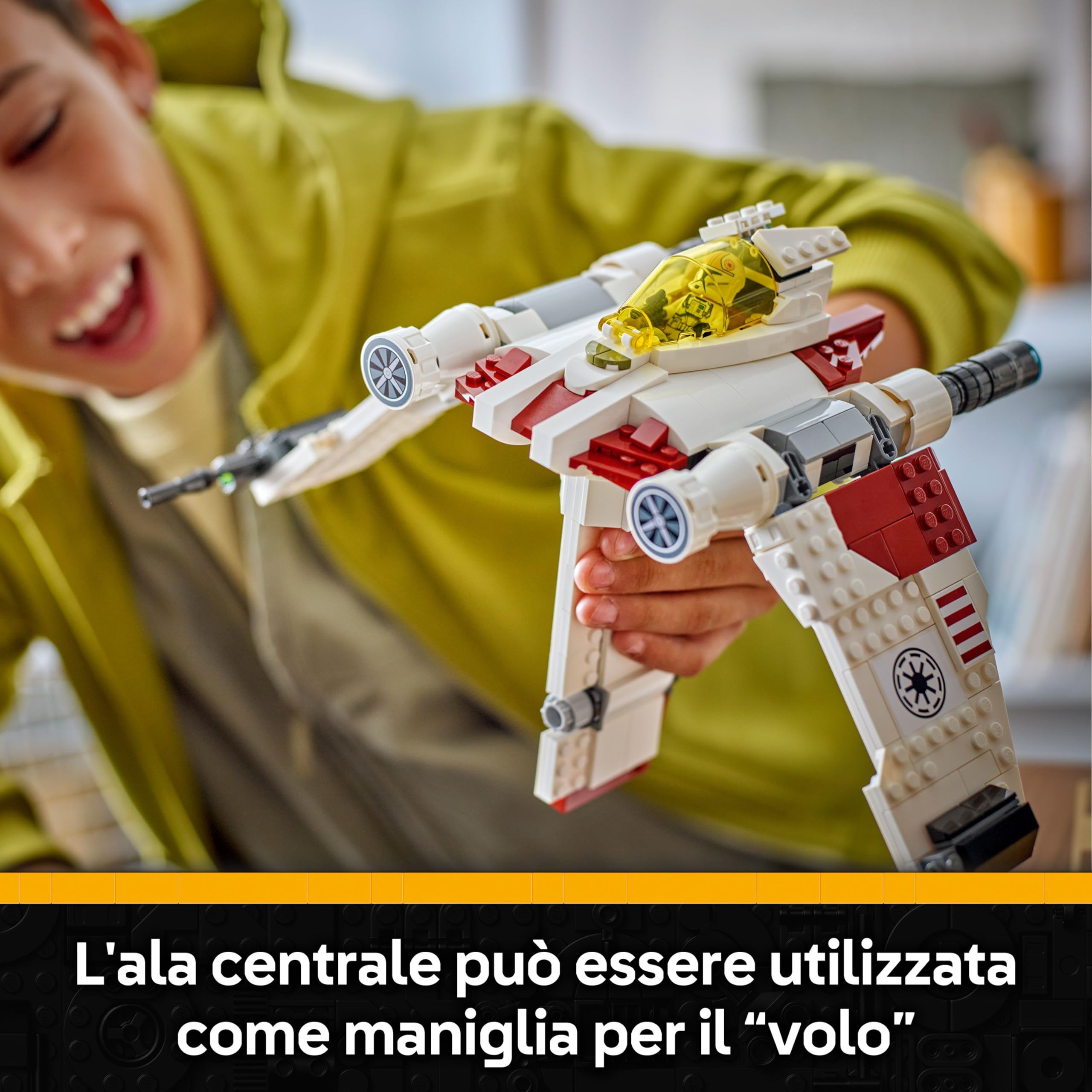 LEGO Star Wars 75432 Caccia stellare V-19 Torrent - Astronave Giocattolo con 3 Minifigure tra cui Obi-Wan Kenobi e Asajj Ventress con Spade Laser - Regalo per Bambini 9+ Fan delle Guerre dei Cloni