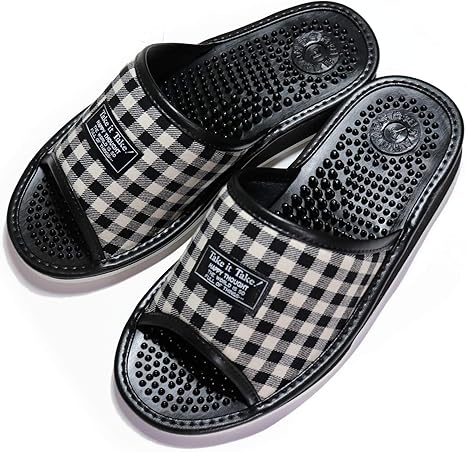 Amazon Co Jp ベーシックスタンダード 健康サンダル メンズ 足つぼ 室内 屋外 両用 国産 日本製 健康スリッパ 消臭 抗菌 仕様 レディース チェック ブラック M 24 25cm シューズ バッグ Amazon Co Jp ベーシックスタンダード 健康サンダル メンズ 足つぼ 室内 屋外 両用 国産 日本製 健康スリッパ 消臭 抗菌 仕様 レディース チェック ブラック M 24 25cm シューズ バッグ